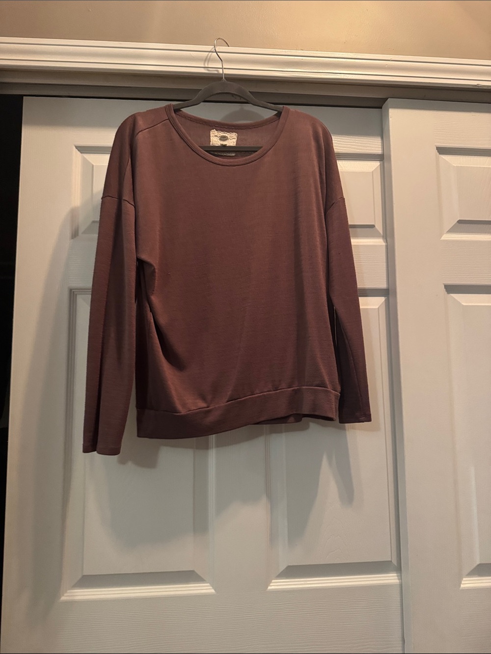 Cupio Mauve Crewneck Pullover Sweater